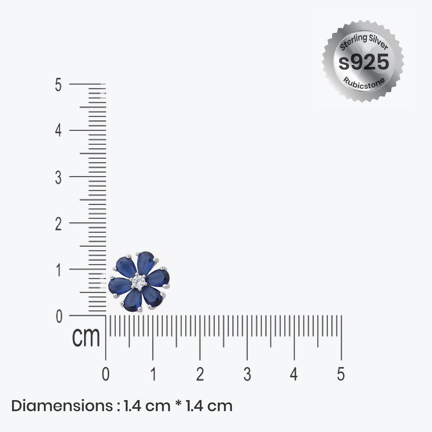 serene gem pendant – sterling silver style