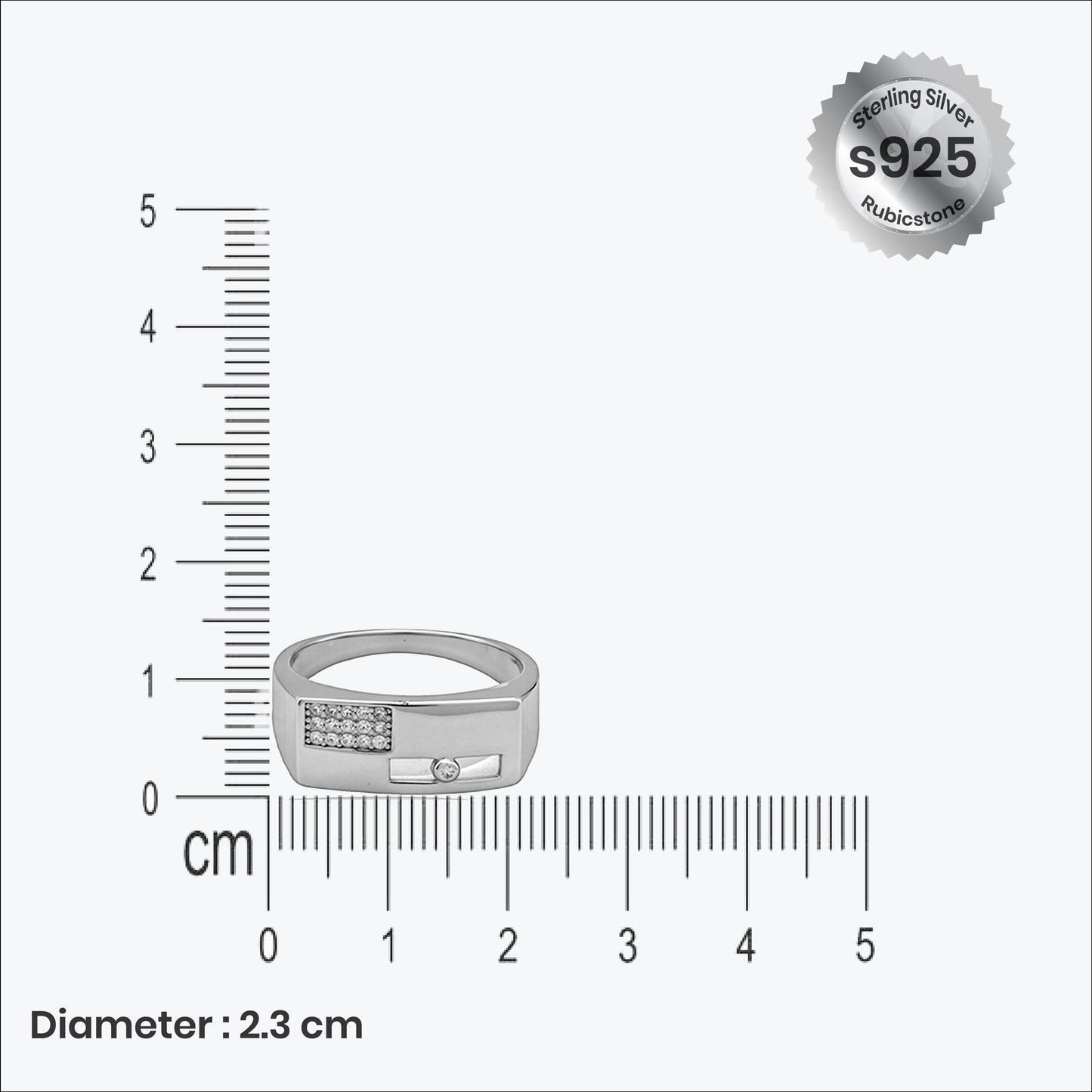 regal edge men’s ring – sterling silver with timeless brilliance