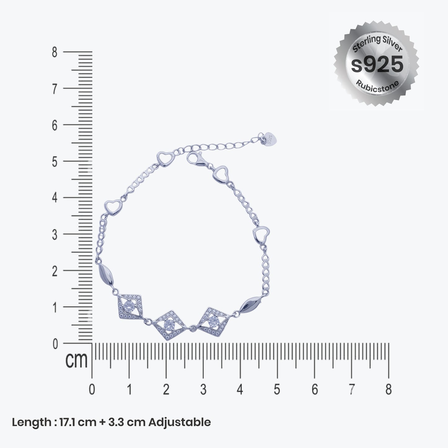 eterna harmony bracelet – sterling silver with elegant contrast