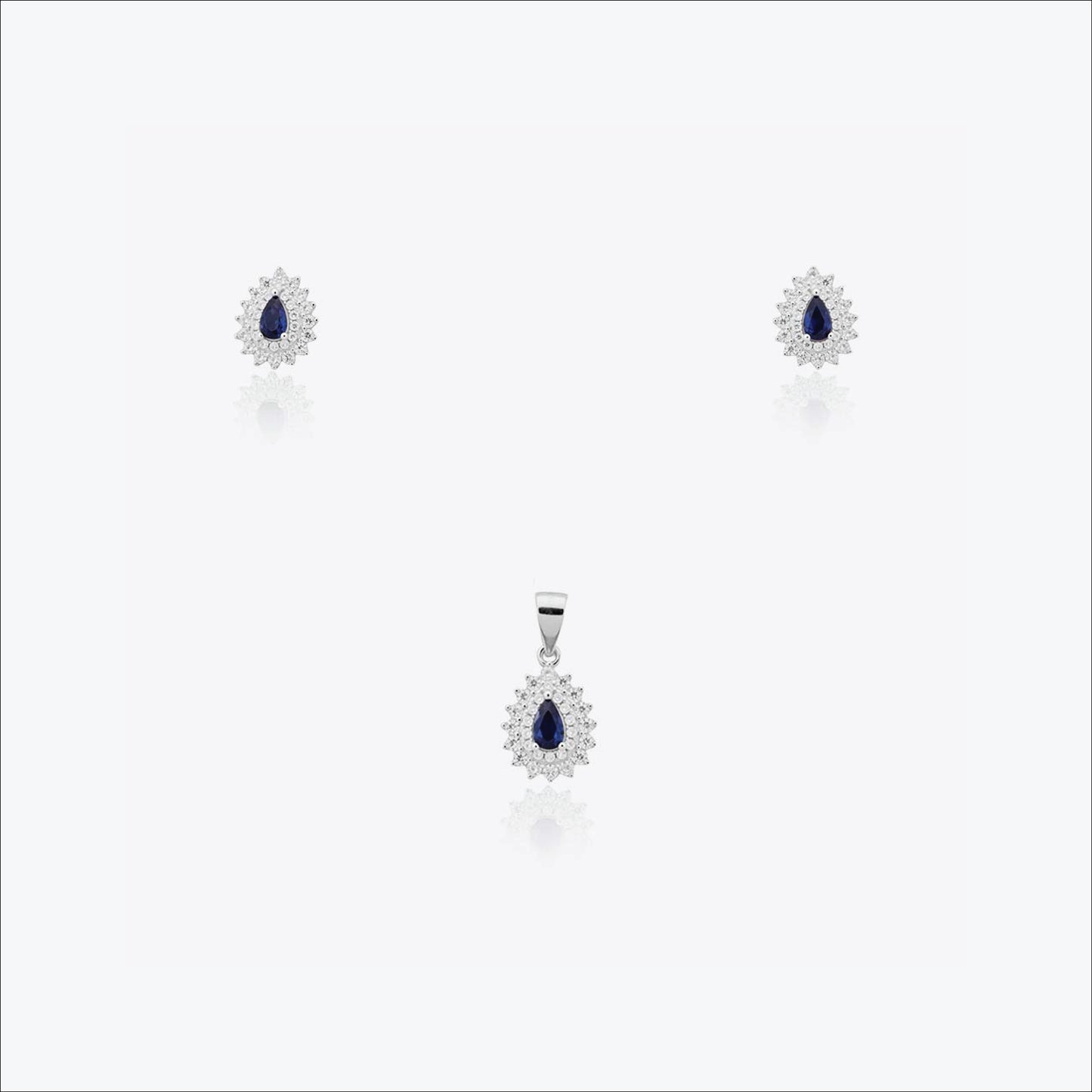 seren drop set– sterling silver in daylight & dusk
