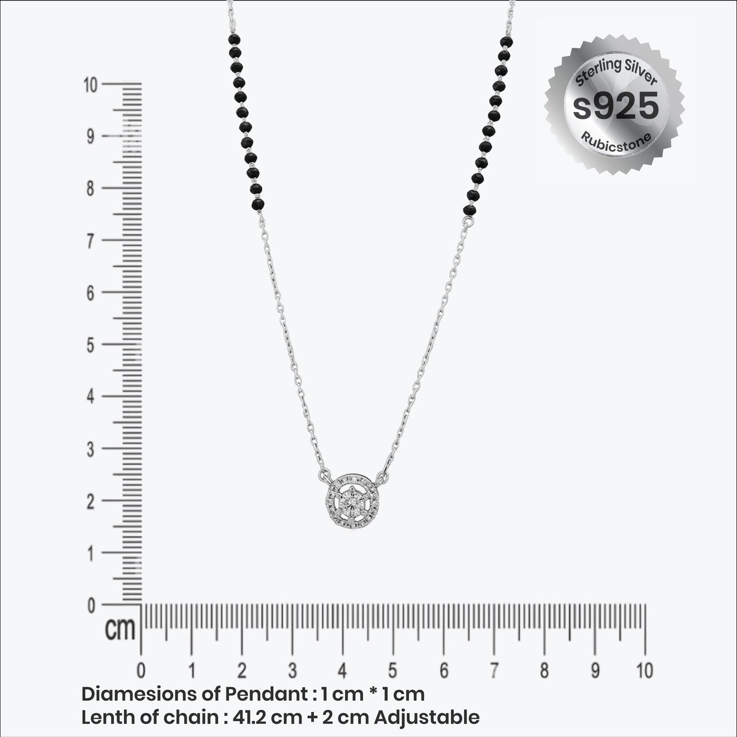sterling silver obscura halo pendant