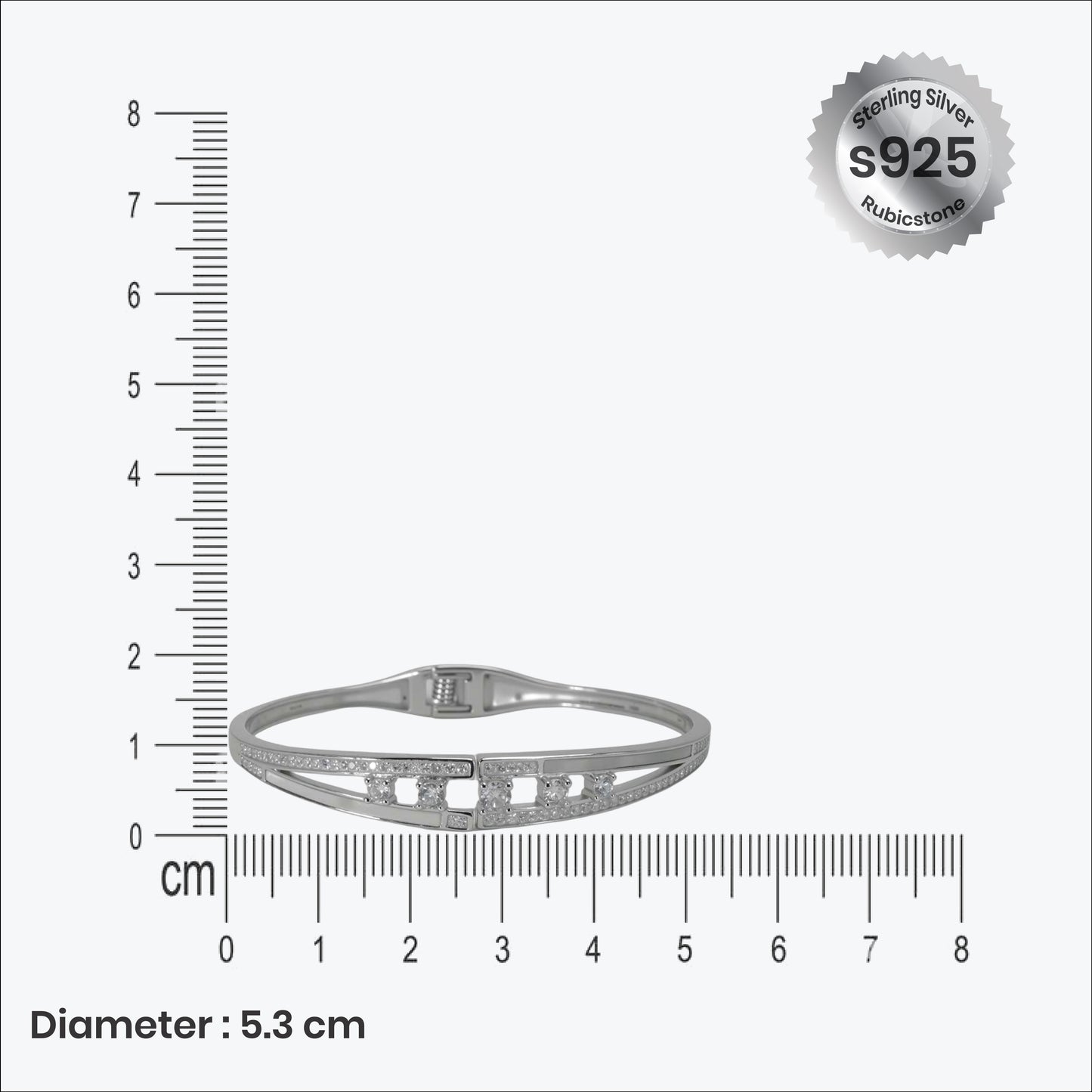 nova crest bracelet–sterling silver with precision