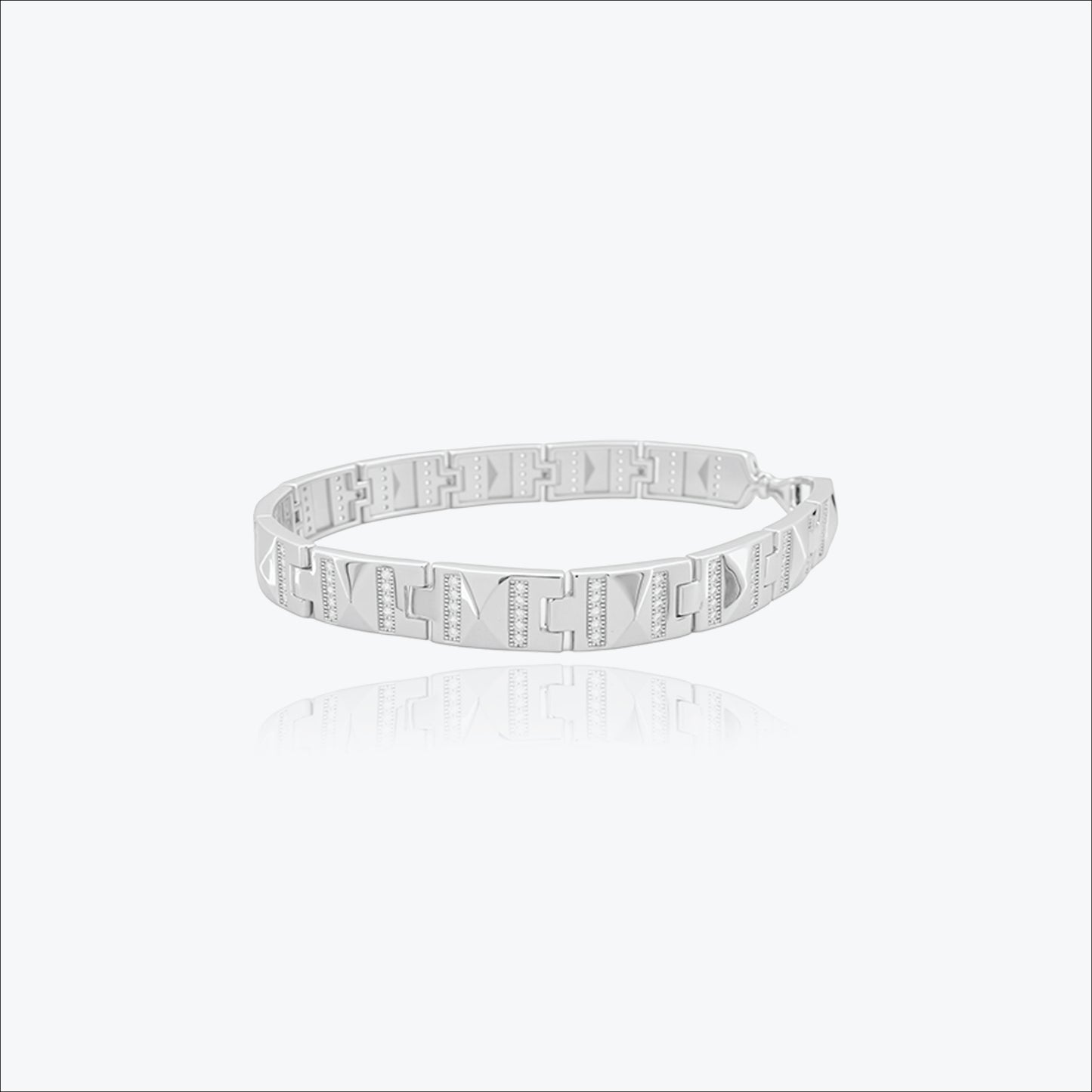 velin link bracelet– sterling silver