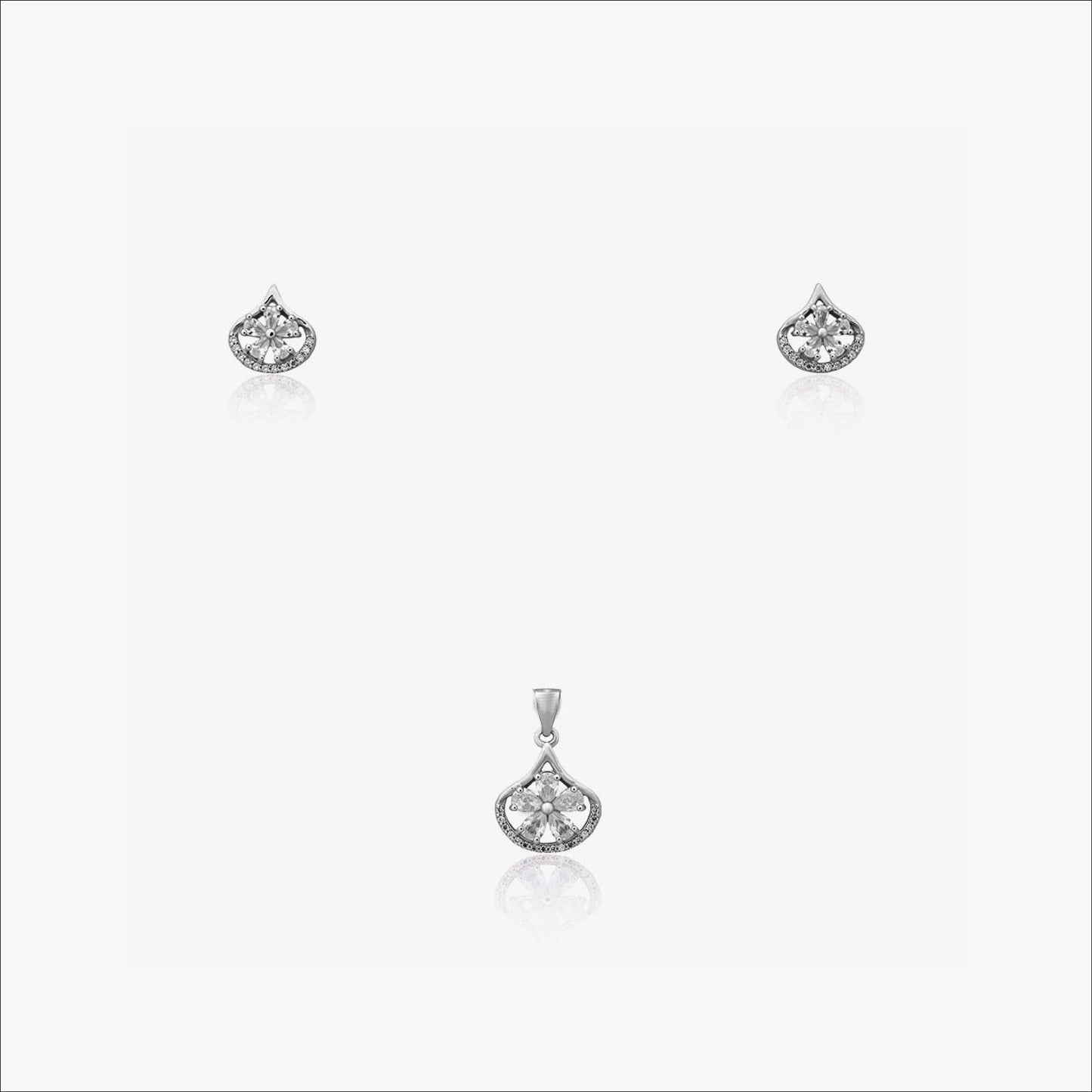 eterna halo pendant – sterling silver shine