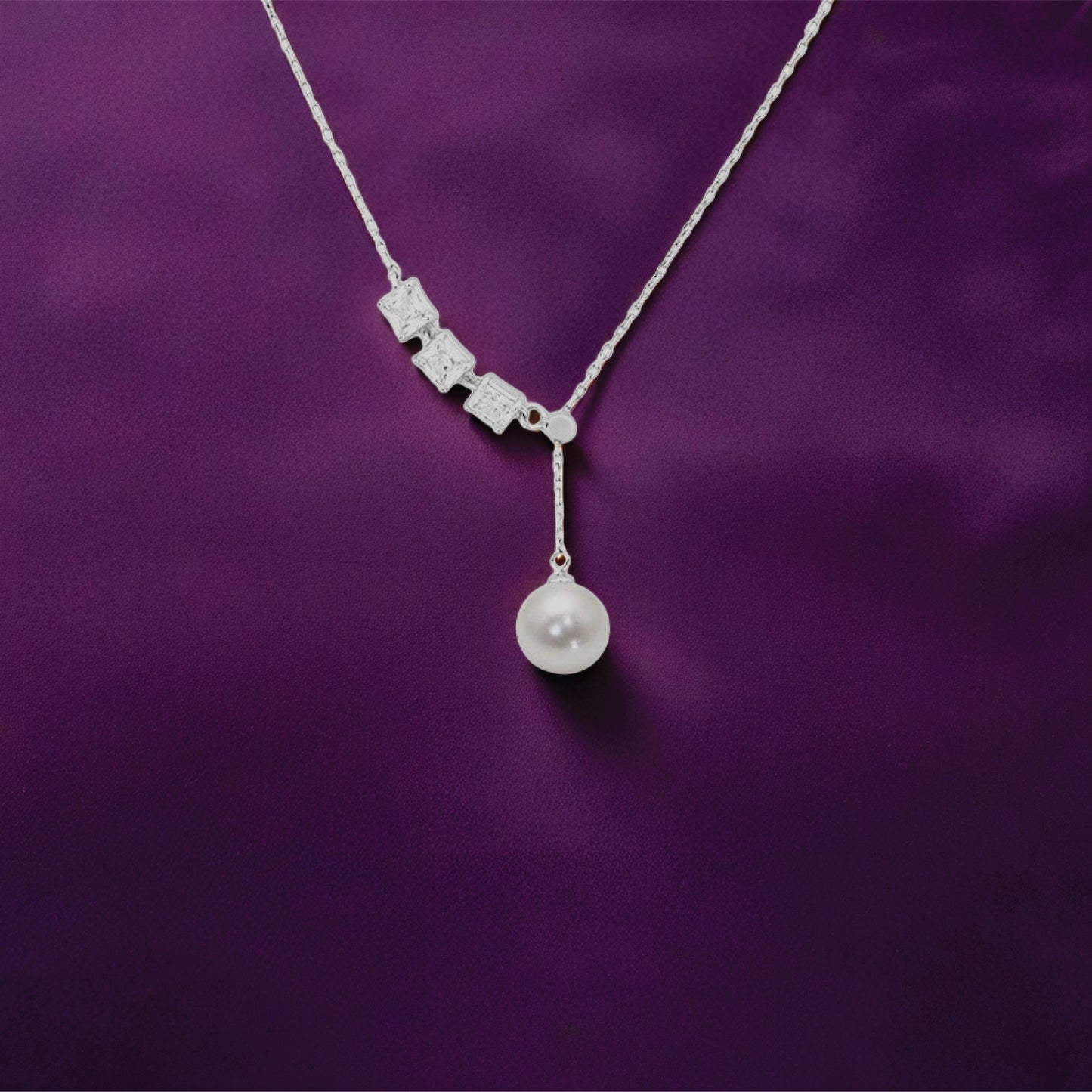 pearlfall pendant – sterling silver radiance