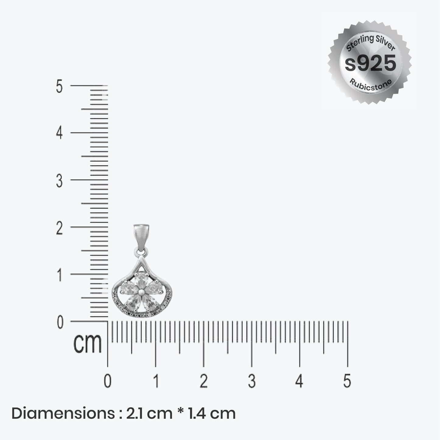 eterna halo pendant – sterling silver shine