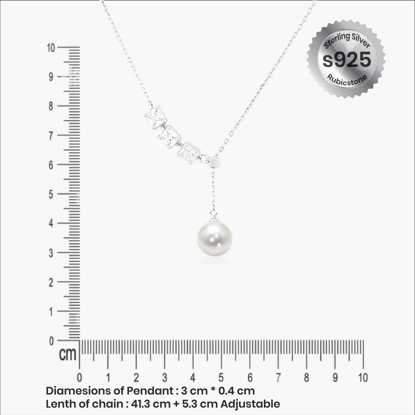 pearlfall pendant – sterling silver radiance