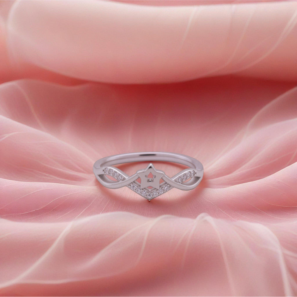 celestial star ring – a sterling silver touch of elegance
