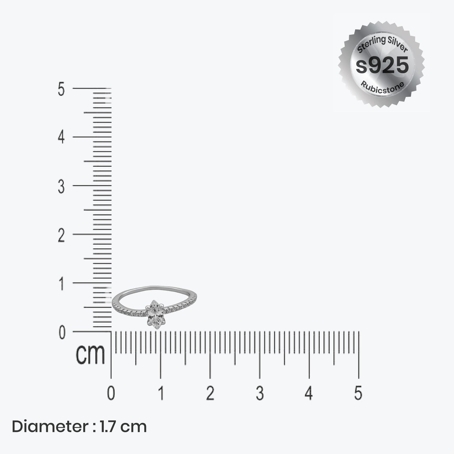 marquise glow ring – sterling silver with radiant sparkle