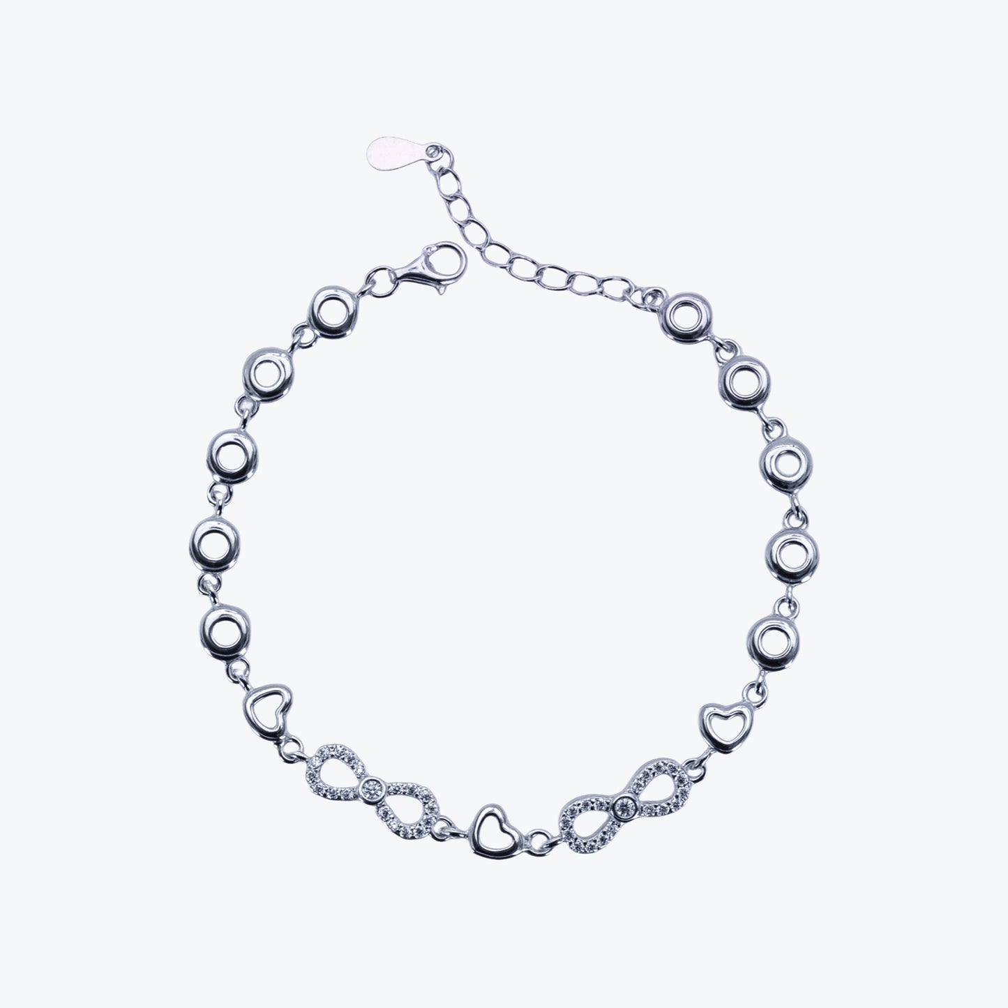 gem bracelet– sterling silver , subtle brilliance