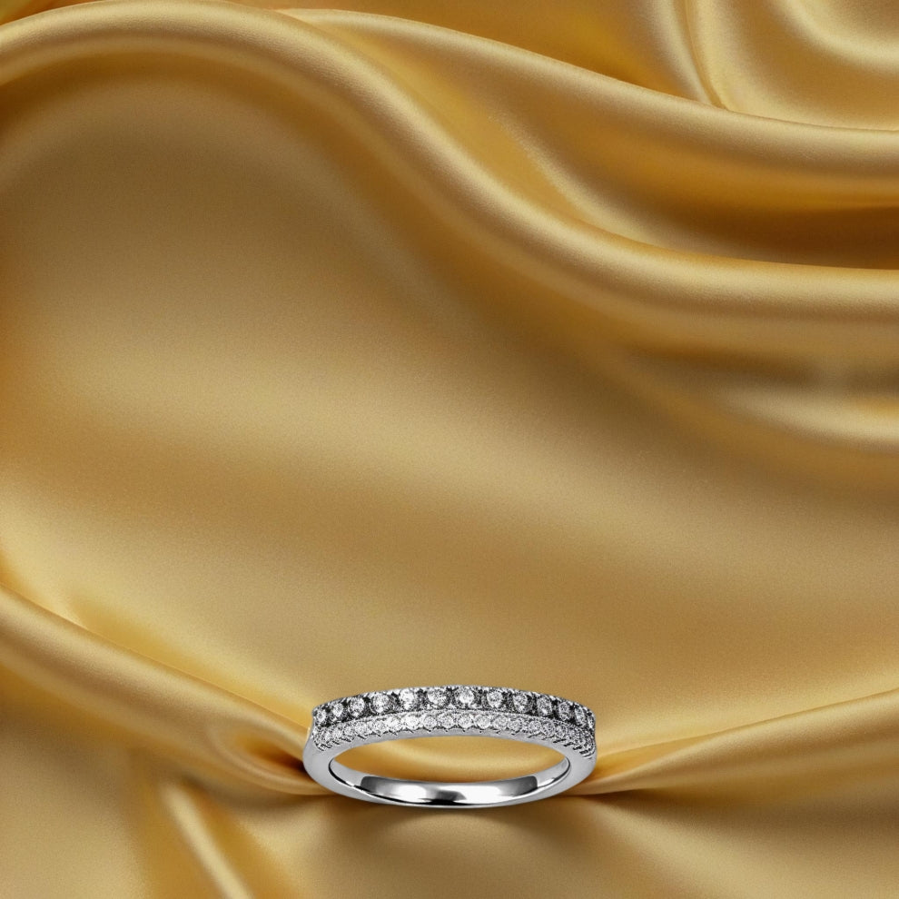 silver twincrest women`s band