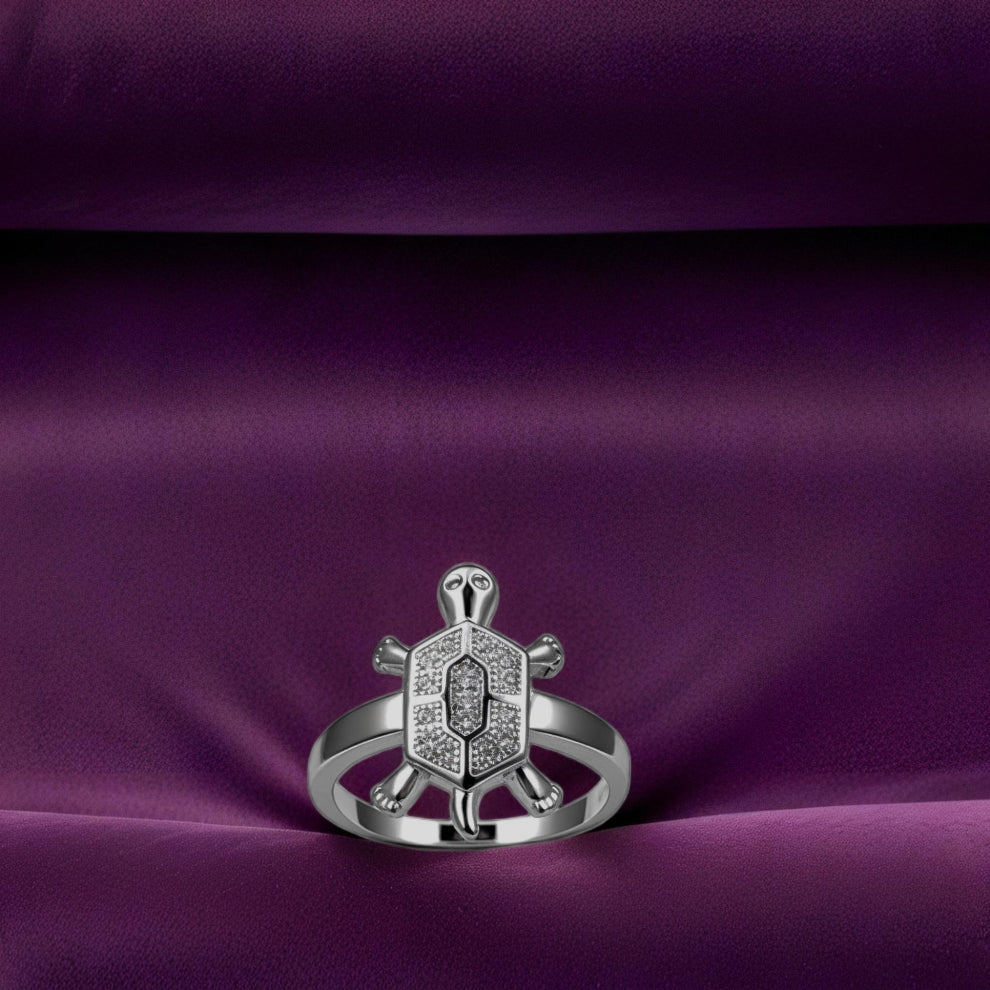 silver shellspark charm women`s ring