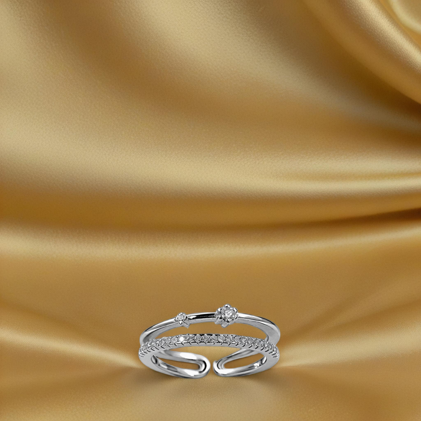 silver florissa women`s ring