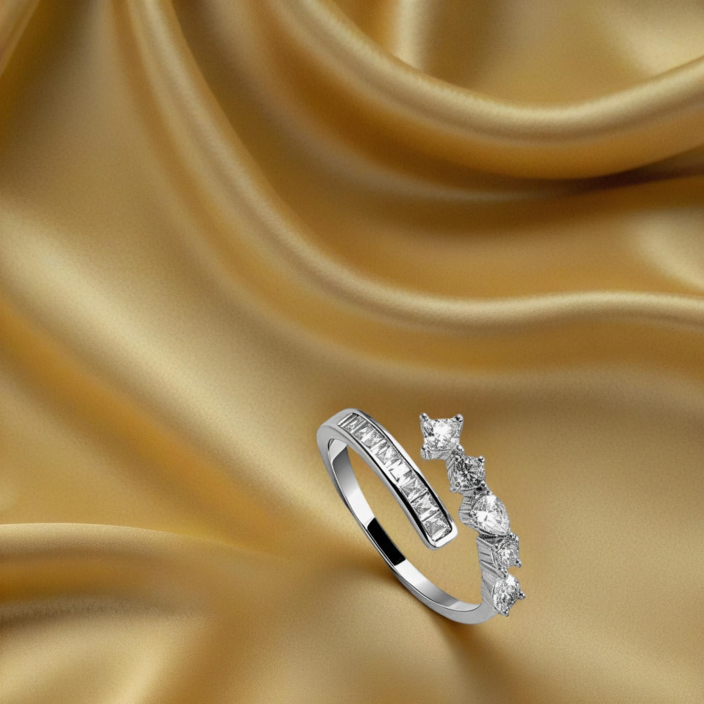 silver edgeflow women`s ring