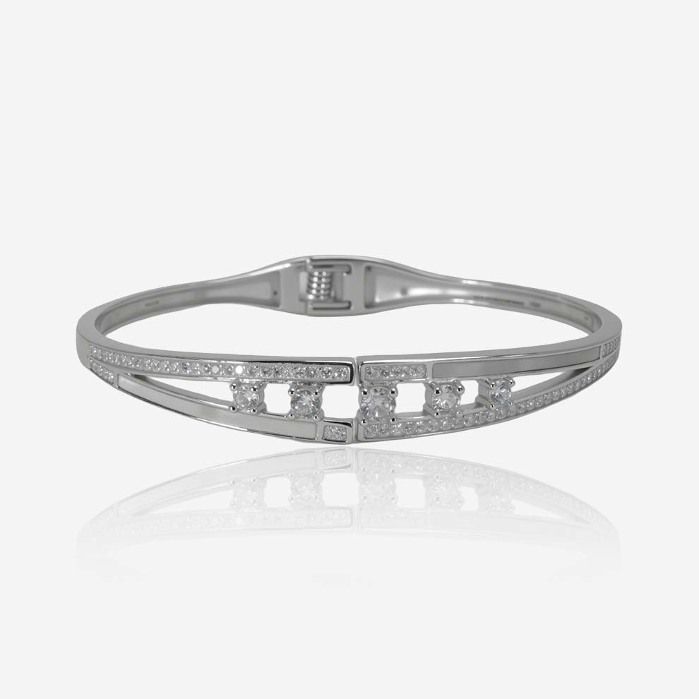 nova crest bracelet–sterling silver with precision
