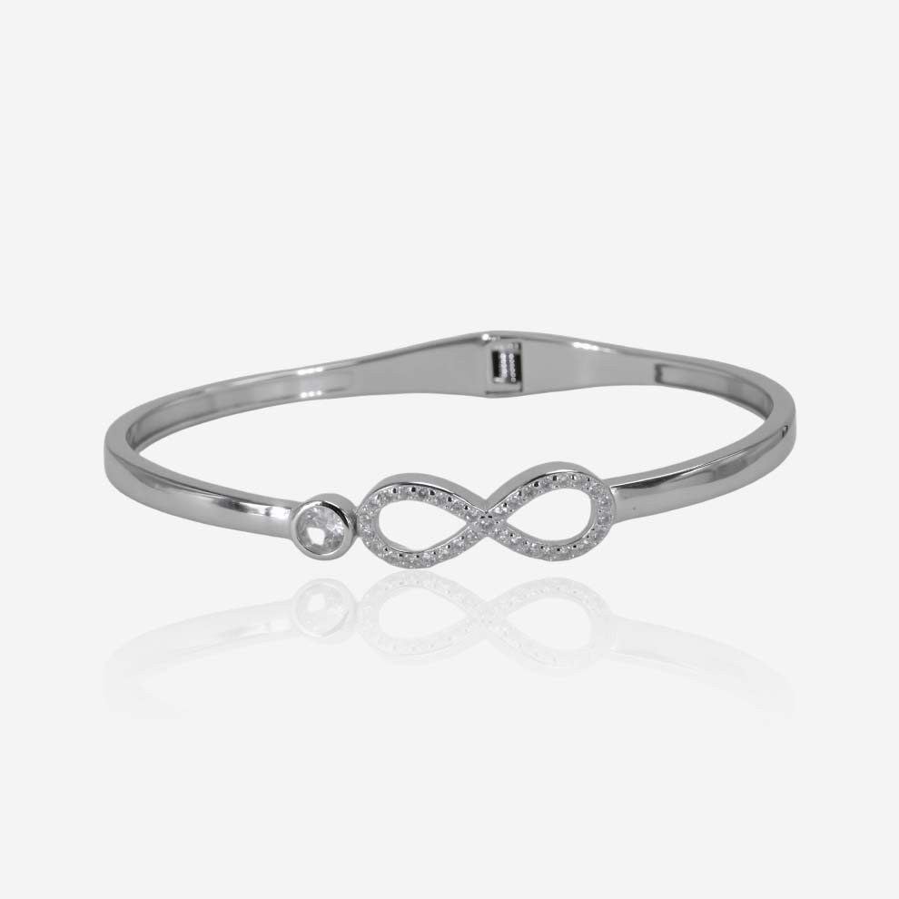 infinity bracelet – sterling silver with brilliance