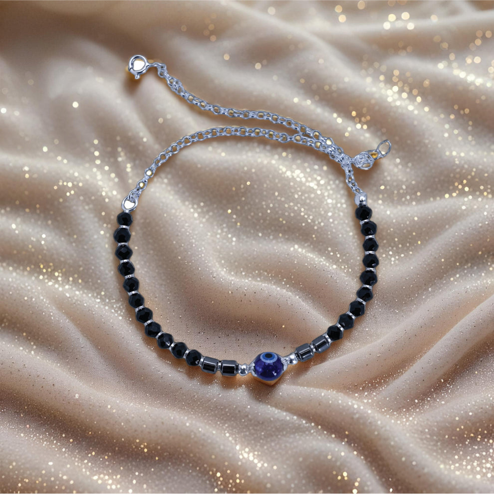 midnight azure bracelet – sterling silver with bold contrast