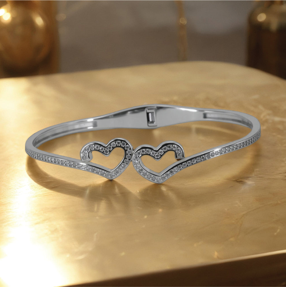eterna heart bracelet – sterling silver elegance