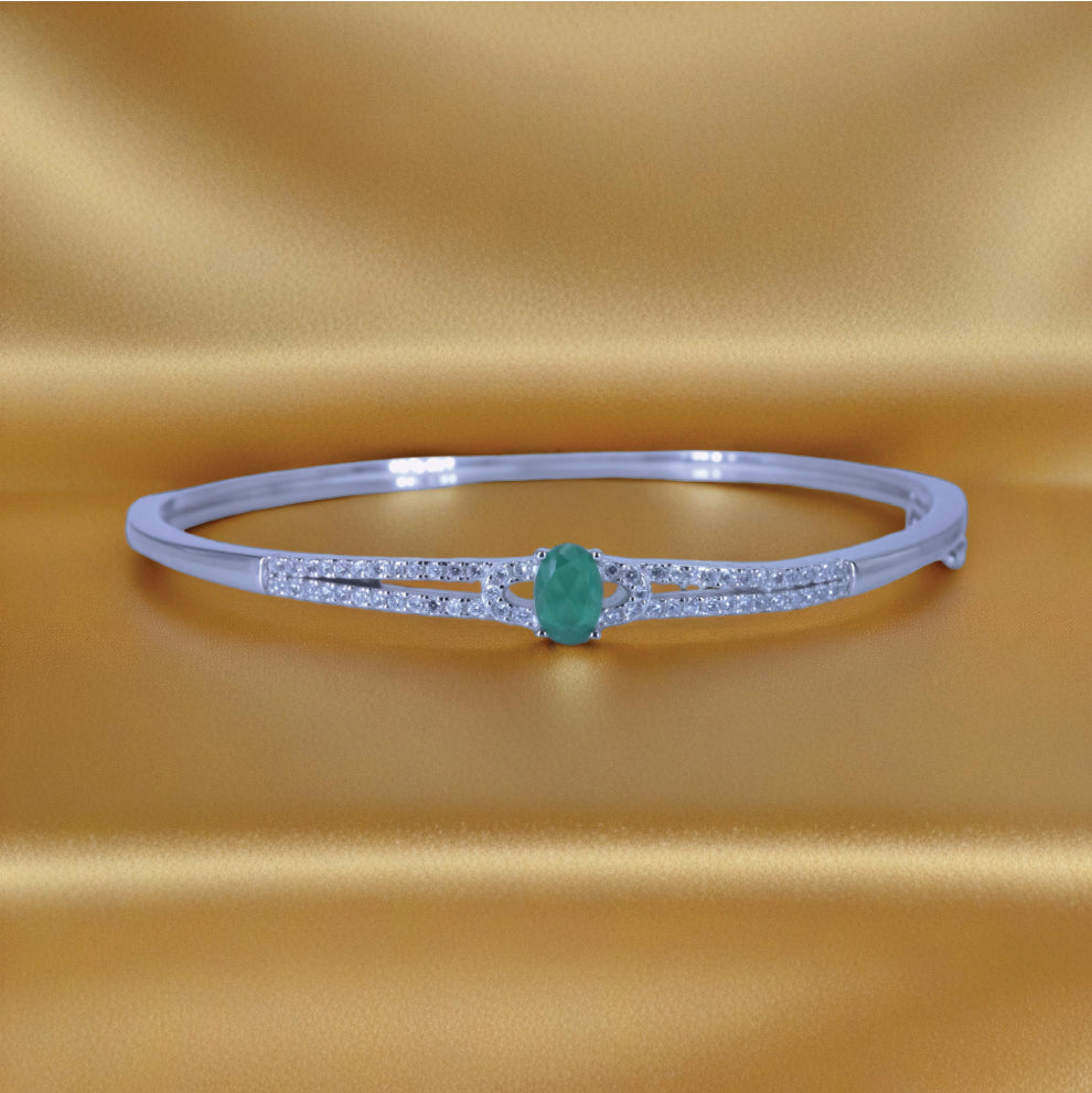 verdant bracelet– sterling silver luminous elegance