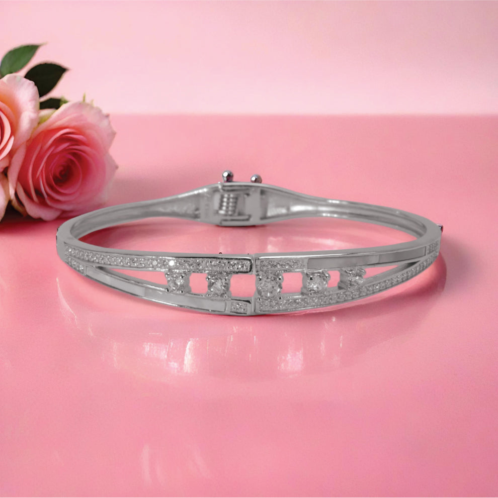 nova crest bracelet–sterling silver with precision