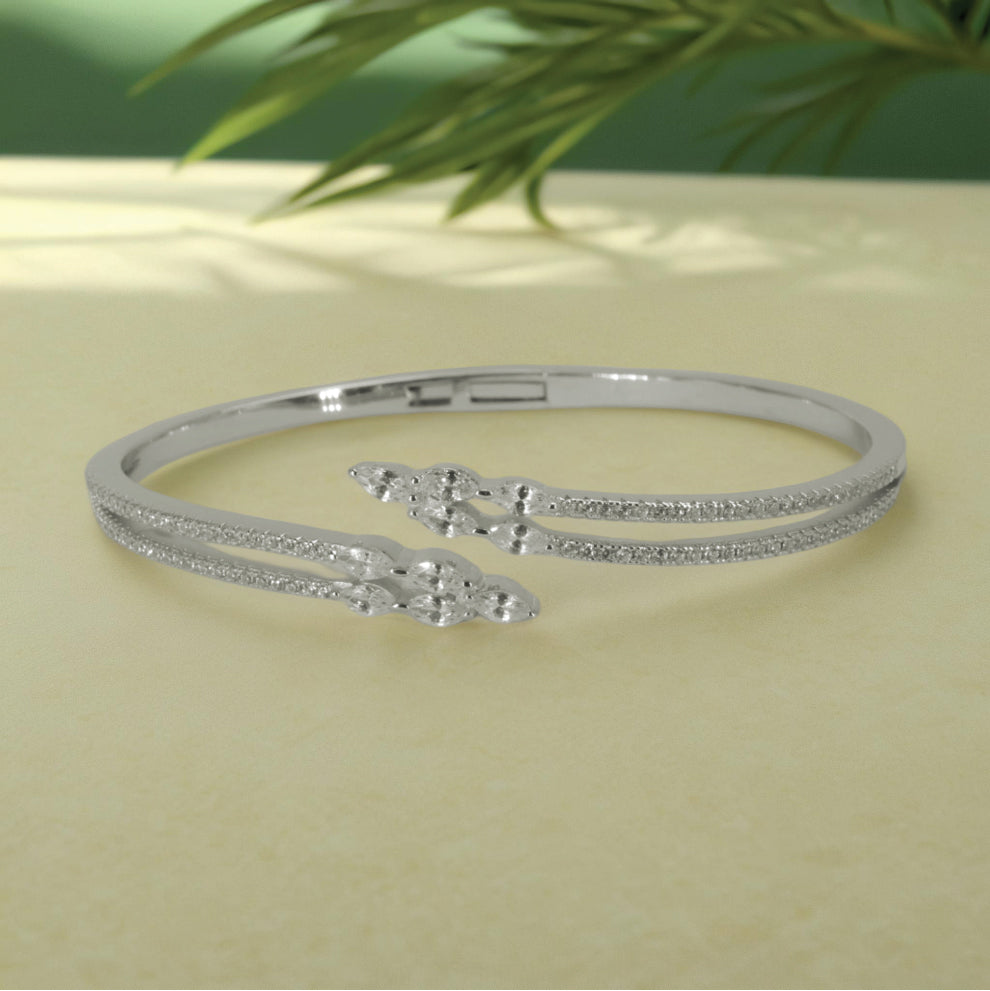 eterna dual bracelet– sterling silver with graceful detailing