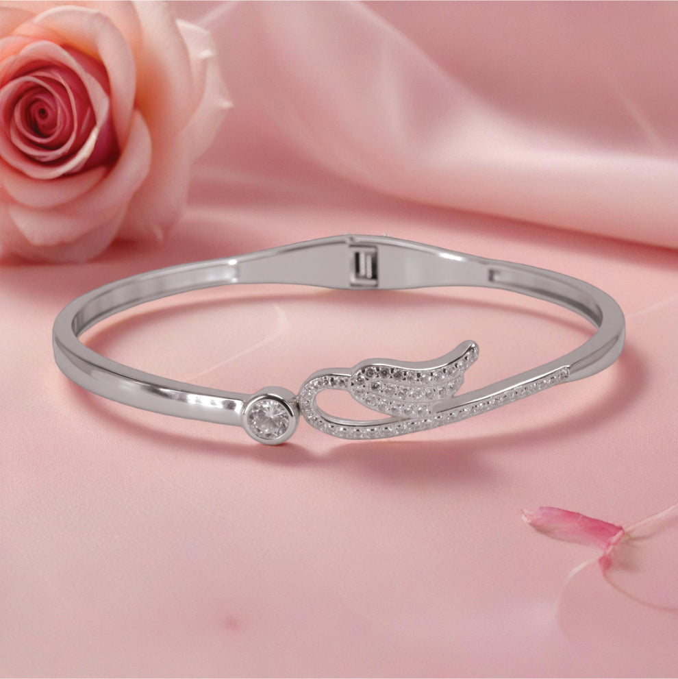 celestial wing glow-sterling silver bracelet