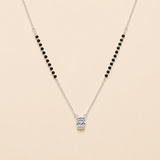 Square-cut Mangalsutra Pendant in silver
