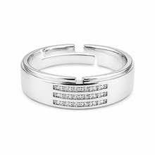 Silver Triple Row Men`s Ring