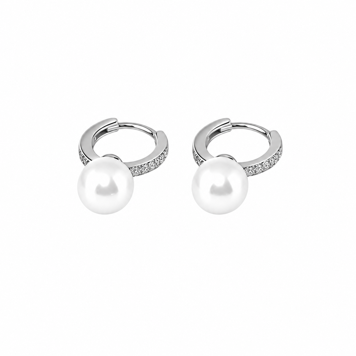 Pearltrace Beam silver Earring