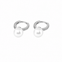Pearltrace Beam silver Earring