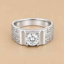 Engraved Men`s Ring in Silver