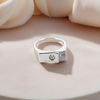 Sterling silver Solgrid Men`s Ring