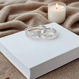 Silver Engraved Couple Rings