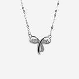Silver Bow Shaped women`s Pendant