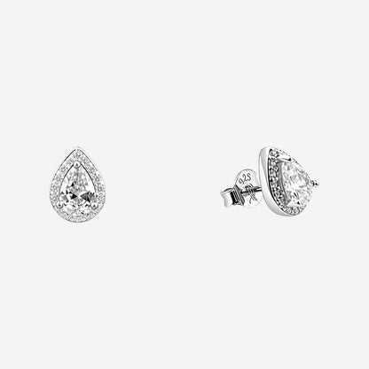 Silver Radiance Halo Drop pendant