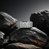 Engraved Men`s Ring in Silver