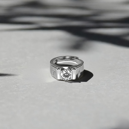 Sterling silver Stravon Men`s Ring