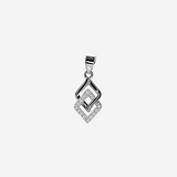 Interlock Patterned Pendant in silver