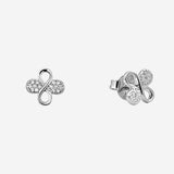 Floral shaped Women`s Pendant Set in silver