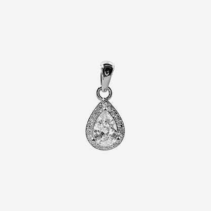 Silver Radiance Halo Drop pendant