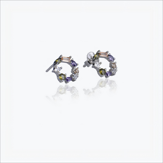 Aurivie Hoops – Sterling Silver in Playful Bloom