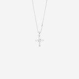 Cross patterned women`s Pendant in silver