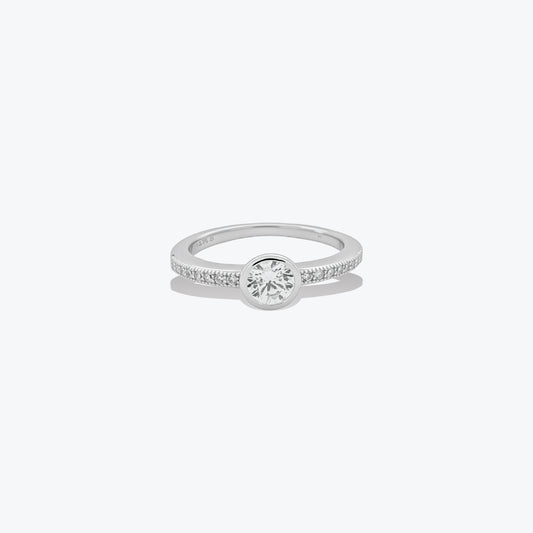 Lustre Bloom Ring– Sterling Silver Radiant Sparkle – Rubicstone