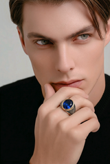 Silver Men`s Ring in Elegance