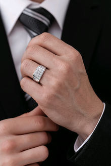 Silver Sleek Symmetry Men`s Ring