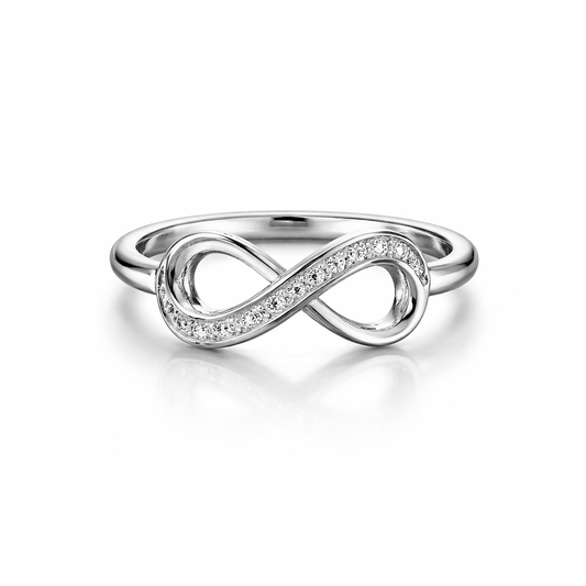 Silver Infinity Brilliance Women`s Ring