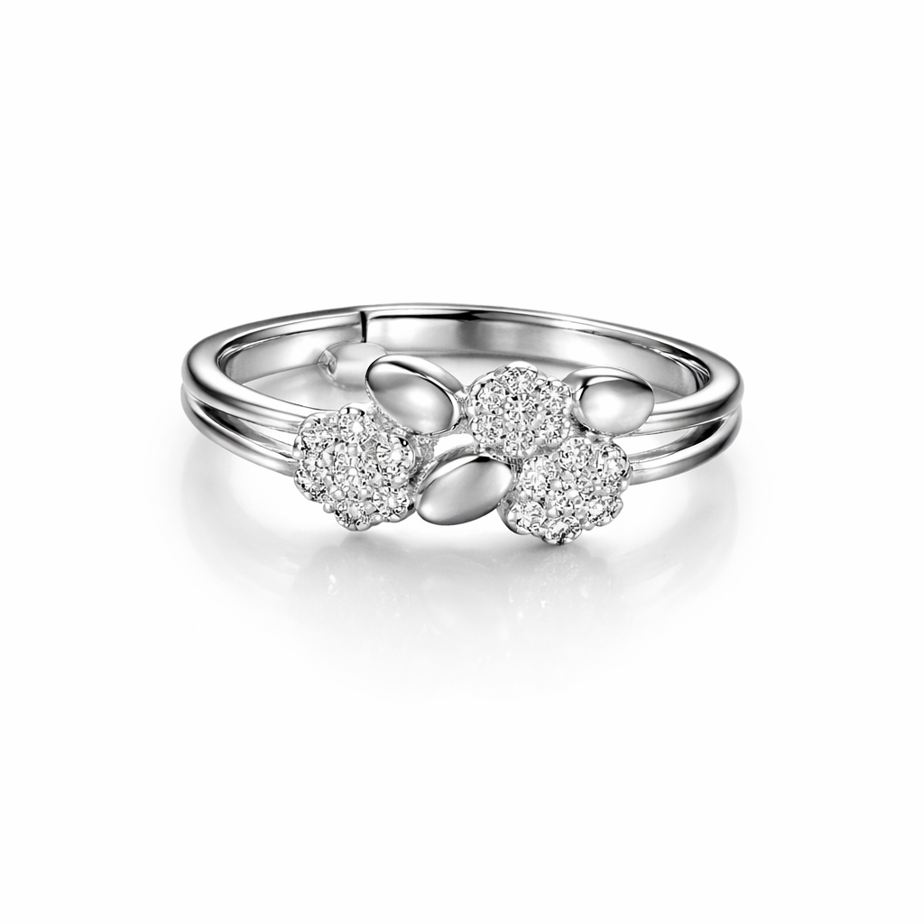 Silver Intertwined Women`s Ring