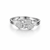 Silver Intertwined Women`s Ring
