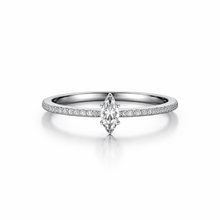 Silver Diamond Women`s Ring