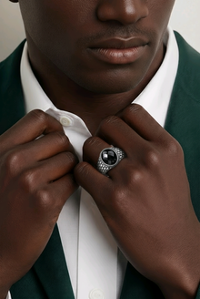 Silver Guardian of Strength Men`s Ring